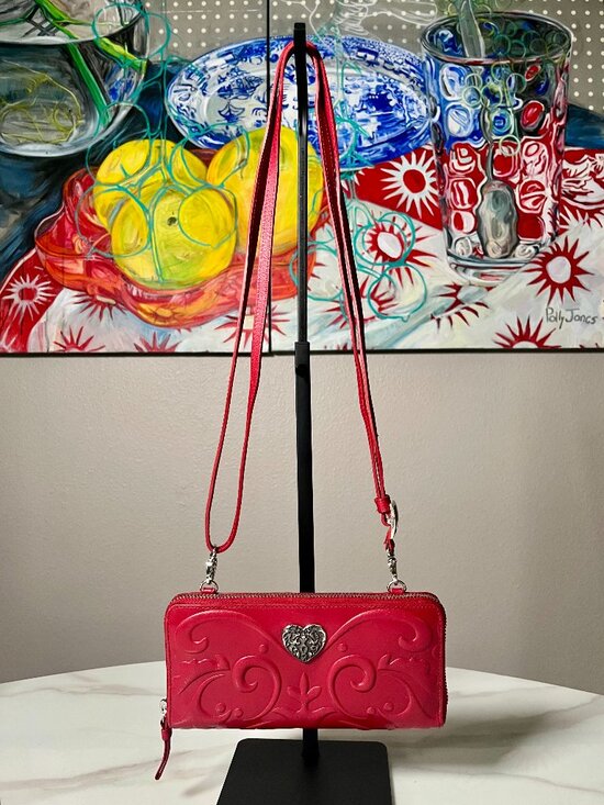Brighton Handbags - Brighton Córdoba Embossed Leather Organizer Wallet Crossbody